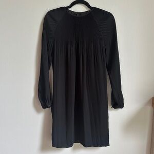 COS | Dresses | Cos Black Chiffon Pleated Plisse Long Sleeve Mini Dress |  Poshmark